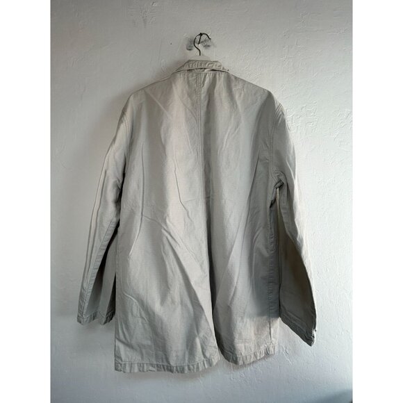 Faconnable Jeans Mens Light Grey Lightweight Jacket Medium Cotton Front Pockets - Picture 2 of 9